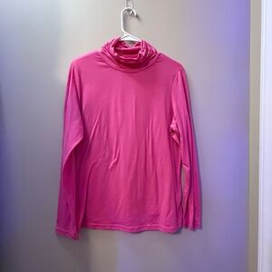 Pink Turtleneck Long Sleeve Top